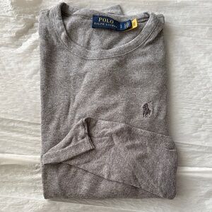 Polo by Ralph Lauren Heather Gray Crewneck Cotton Shirt